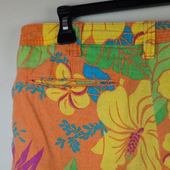 Polo Ralph Lauren Tropical Floral Shorts Size 8 Linen Blend Classic Summer - Picture 10 of 12